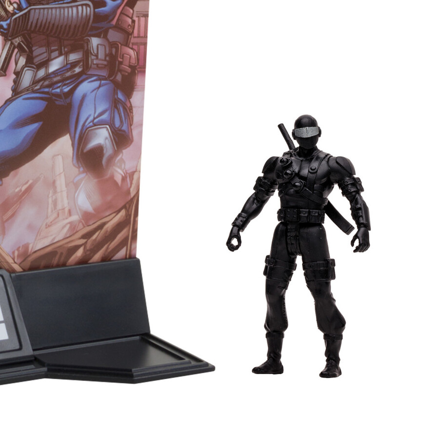 duke et snake eyes avec bd page punchers gi joe lot de 2 figurines de 76 cm