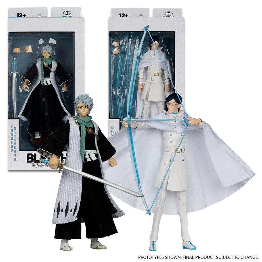 lot de 2 figurines de 18 cm 7 pouces de toshiro hitsugaya et uryu ishida bleach la guerre sanglante de mille ans