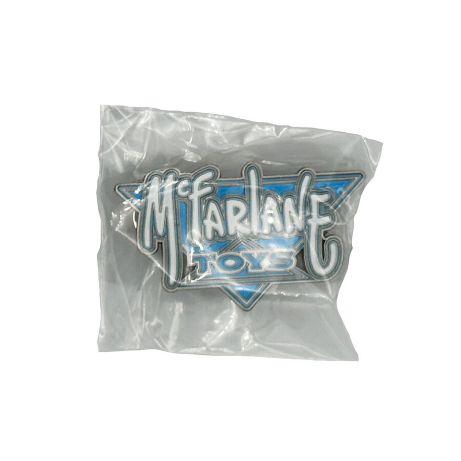 Épinglette exclusive mcfarlane toys avec logo rétro