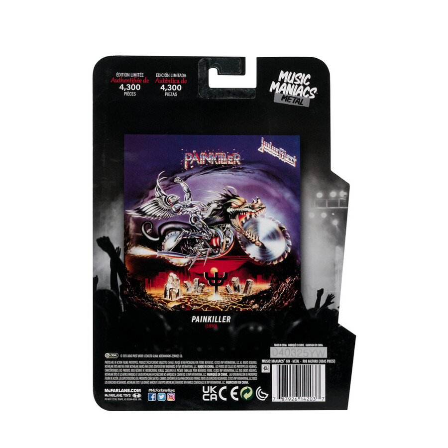 figurine de rob halford de judas priest music maniacs metal de 15 cm