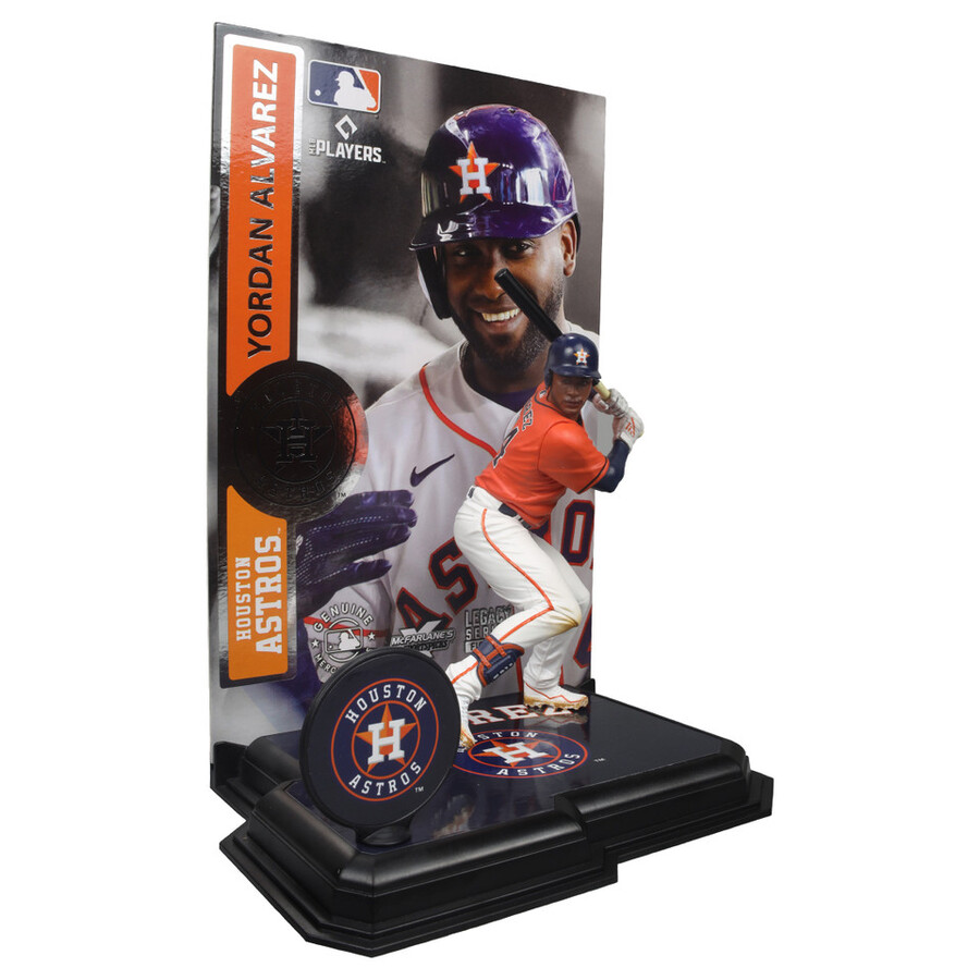 lot de 2 figurines mlb yordan alvarez houston astros chase 7 standard et platine - mcfarlanes sportspicks
