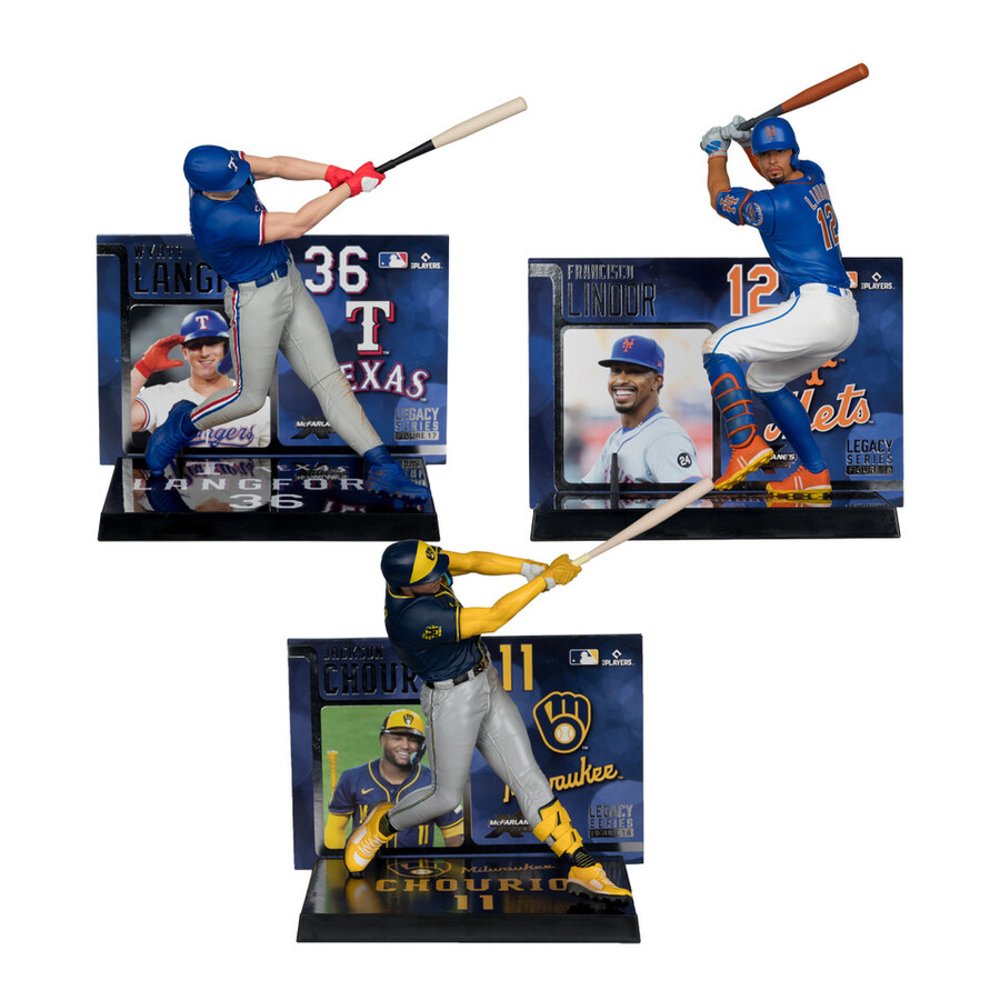 lot de 3 figurines de 18 cm 7 pouces de la série mlb legacy n° 16 à 18