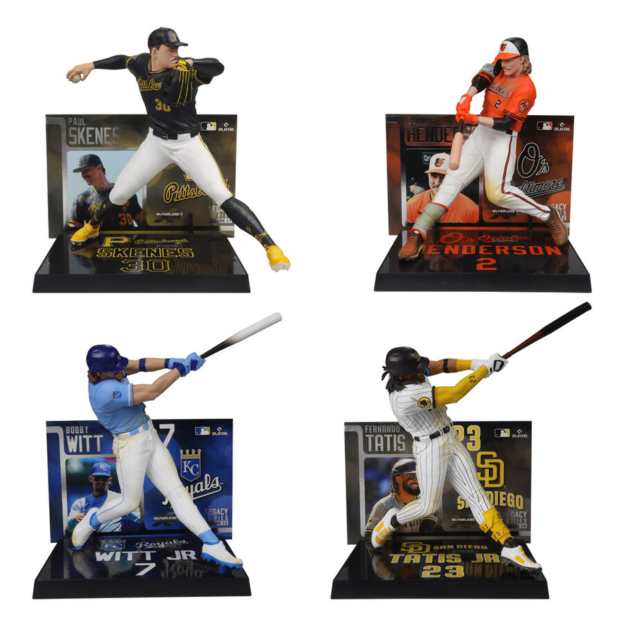 lot de 4 figurines de 18 cm 7 pouces de la série mlb legacy n° 11 à 14