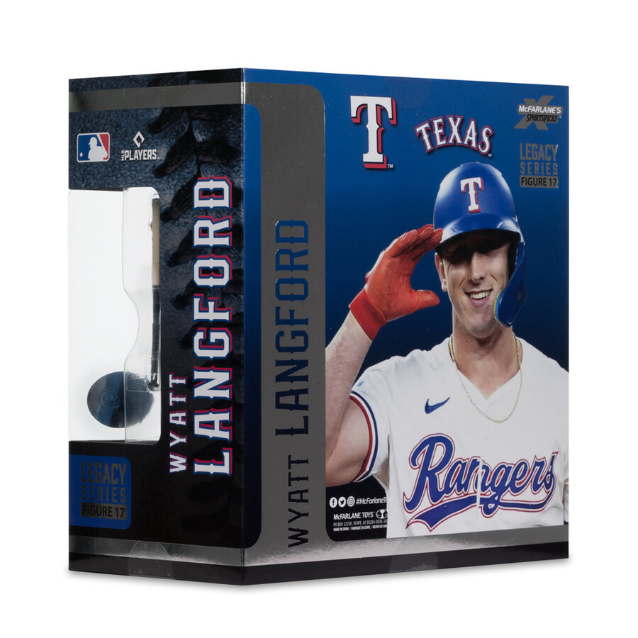 wyatt langford texas rangers - lot de 2 figurines mlb chase 7 standard et platine - mcfarlanes sportspicks