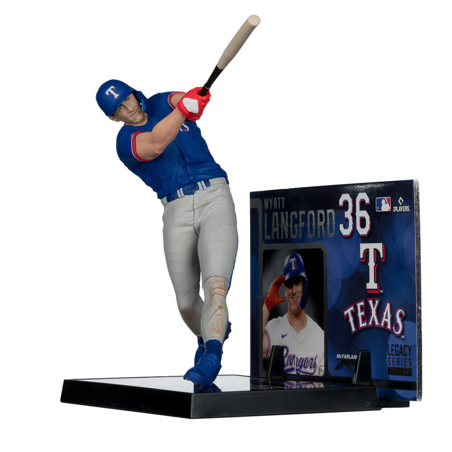 wyatt langford texas rangers - lot de 2 figurines mlb chase 7 standard et platine - mcfarlanes sportspicks