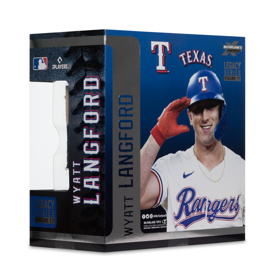 wyatt langford texas rangers - lot de 2 figurines mlb chase 7 standard et platine - mcfarlanes sportspicks