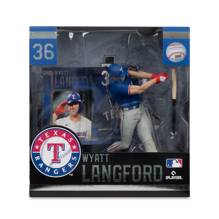 figurine wyatt langford texas rangers mlb 7 pouces - sélection sportive mcfarlane
