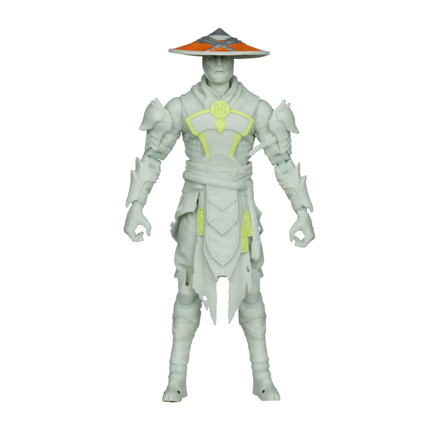 figurine raiden mortal kombat Édition phosphorescente Étiquette or 7