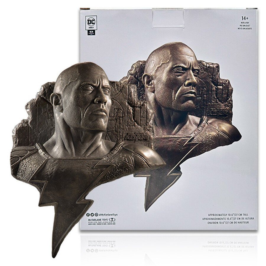 relief mural 3d black adam dc icons avec objet de collection numérique