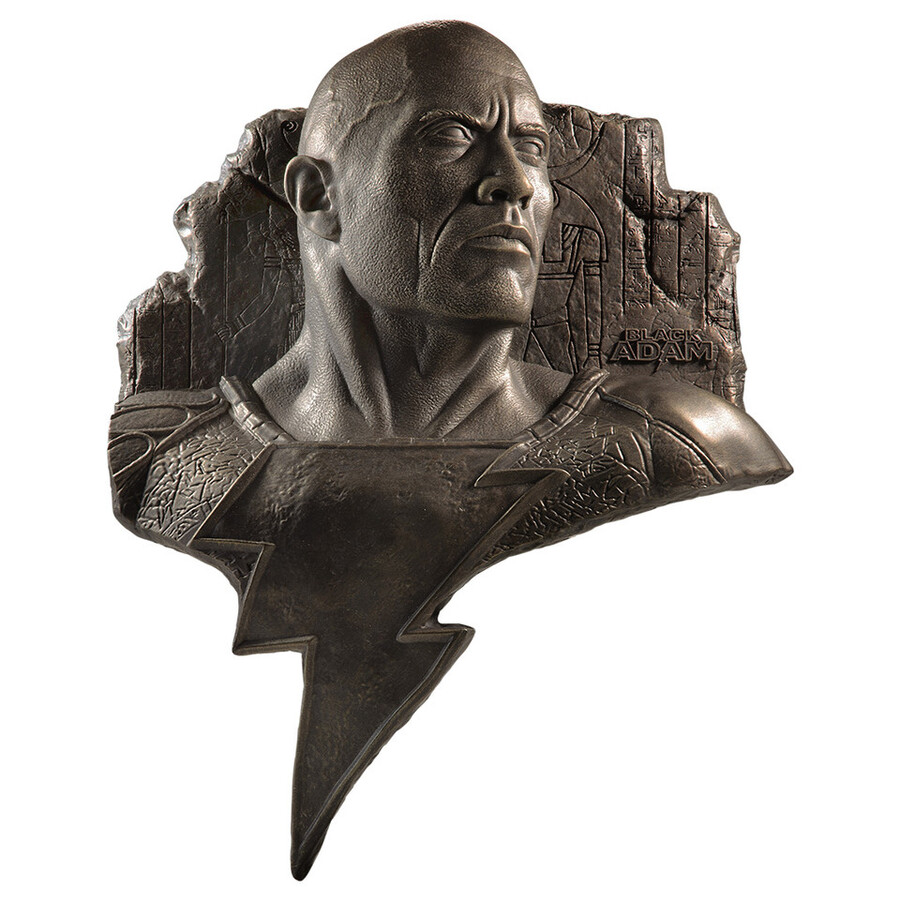 relief mural 3d black adam dc icons avec objet de collection numérique