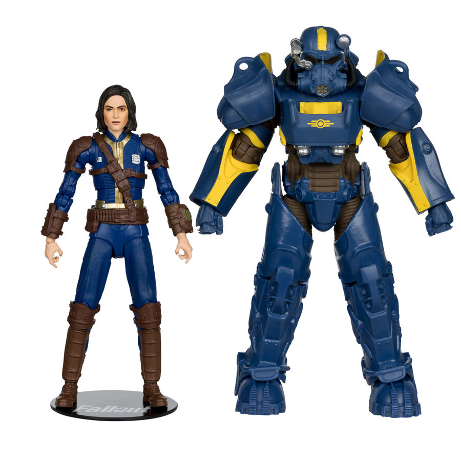 figurine t-60 vault tec et survivant solitaire fallout new vegas - pack de 2 18 cm