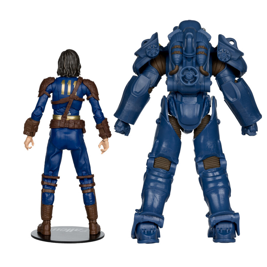figurine t-60 vault tec et survivant solitaire fallout new vegas - pack de 2 18 cm
