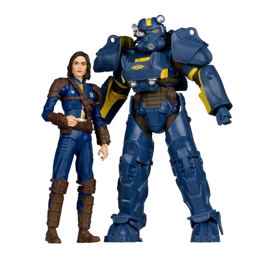 figurine t-60 vault tec et survivant solitaire fallout new vegas - pack de 2 18 cm