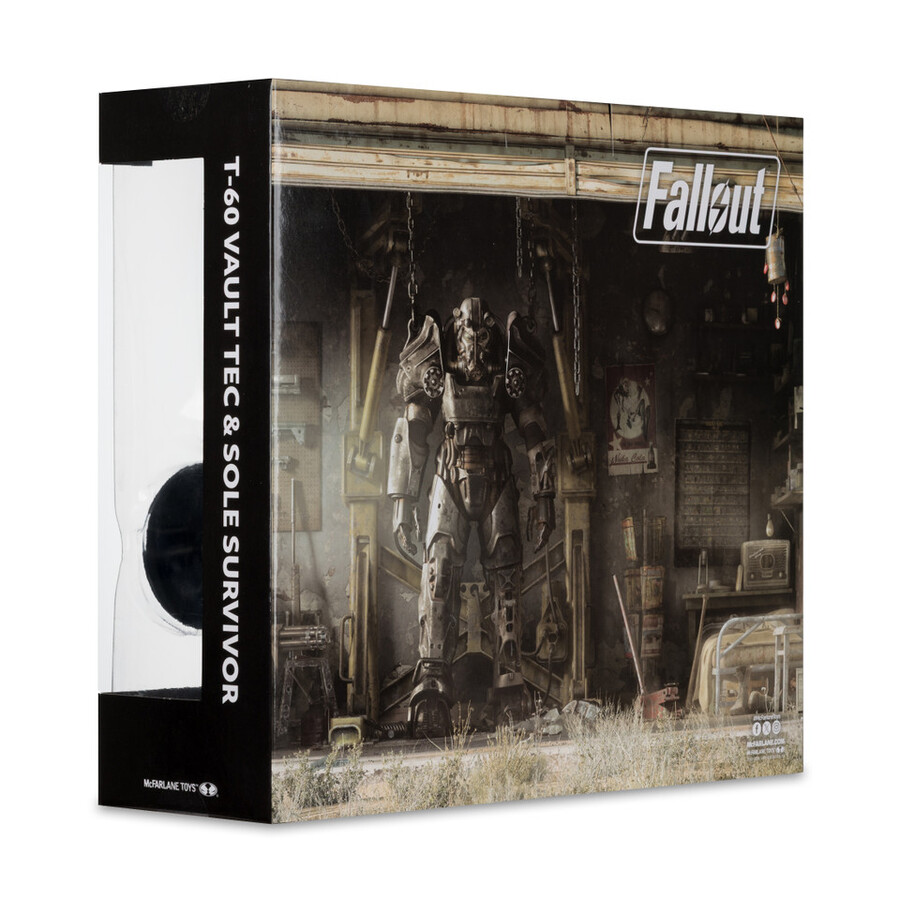 figurine t-60 vault tec et survivant solitaire fallout new vegas - pack de 2 18 cm