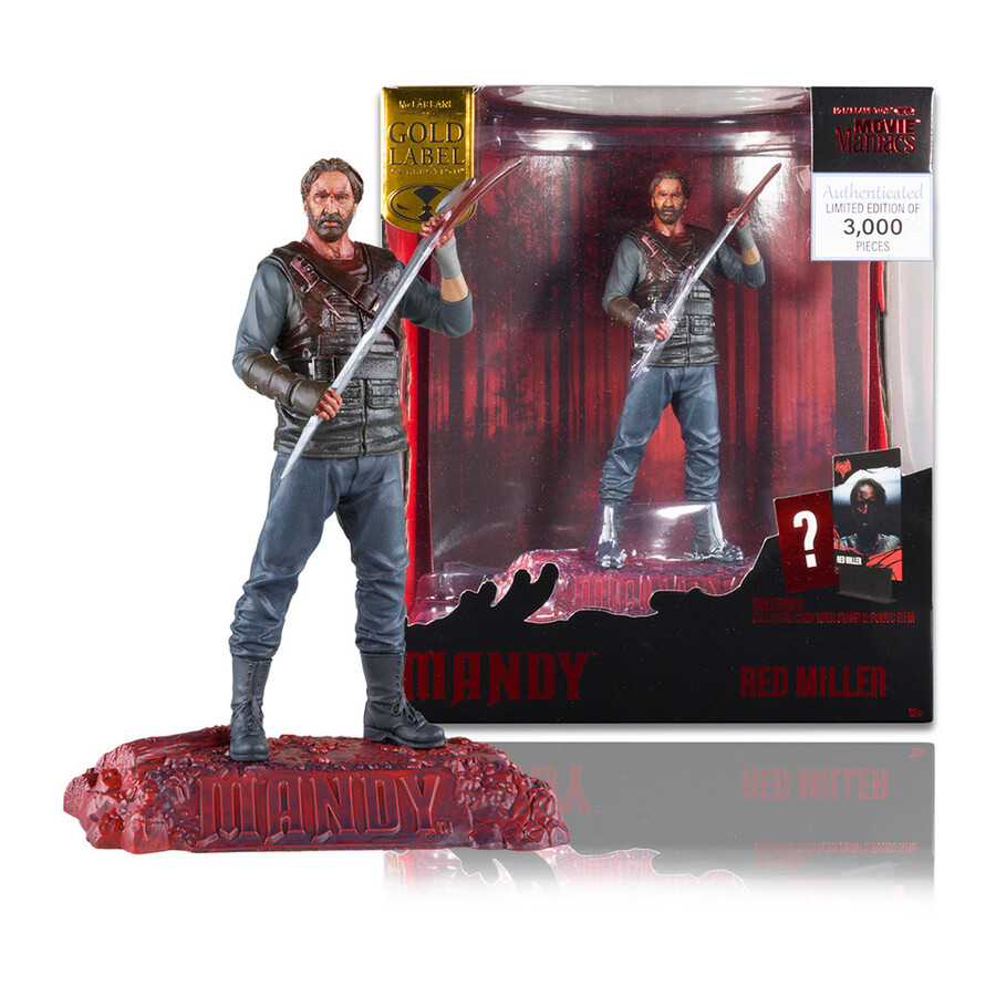 figurine articulée red miller mandy movie maniacs de 15 cm édition limitée gold label exclusivité mcfarlane toys store.