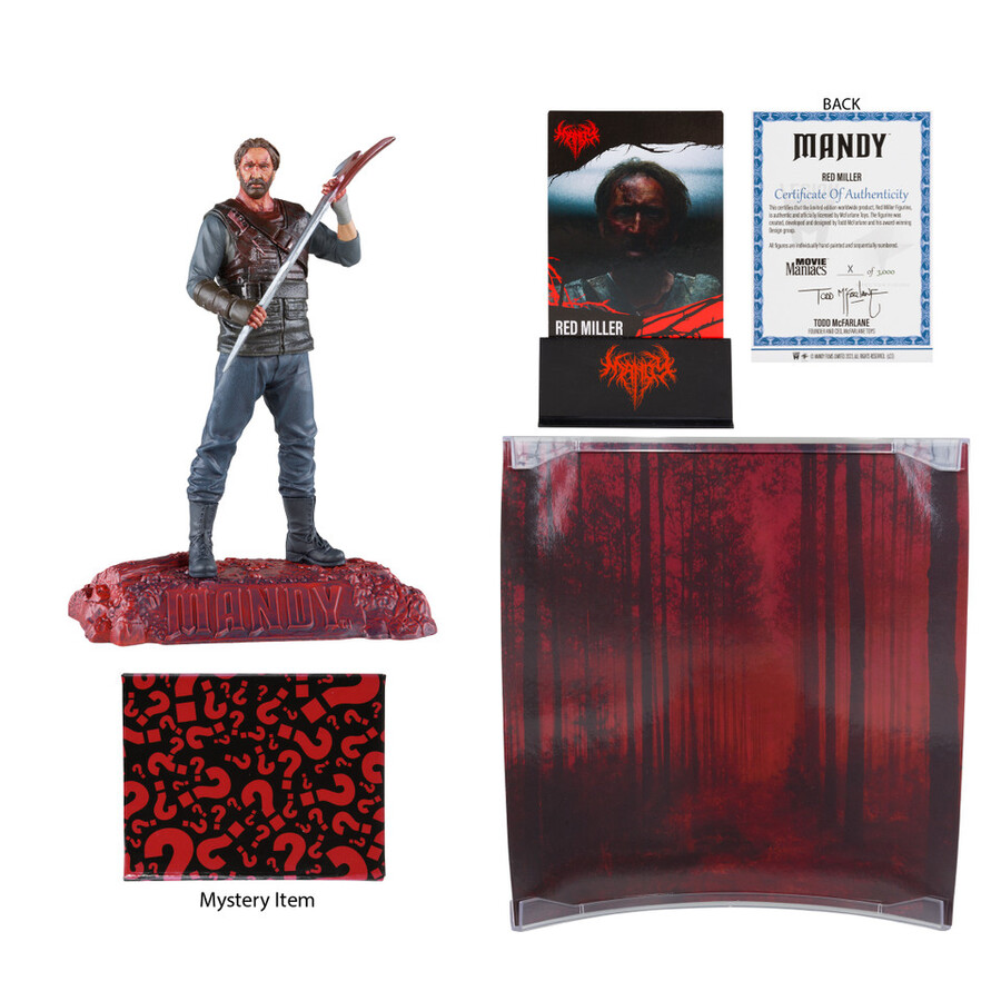 figurine articulée red miller mandy movie maniacs de 15 cm édition limitée gold label exclusivité mcfarlane toys store.