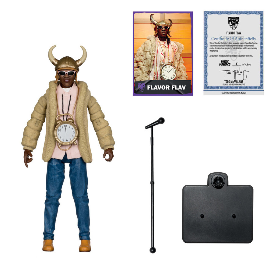 flavor flav music maniacs hip-hop figurine de 15 cm