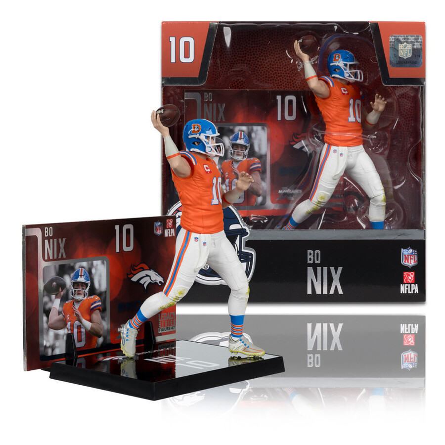 bo nix avec maillot classique denver broncos boîte scellée dusine nfl 6
