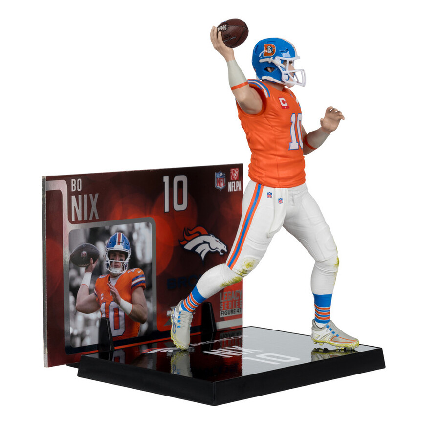 bo nix avec maillot classique denver broncos boîte scellée dusine nfl 6