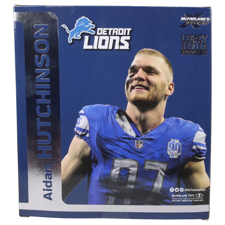 figurine nfl 7 pouces daidan hutchinson detroit lions - sélection sportive mcfarlane