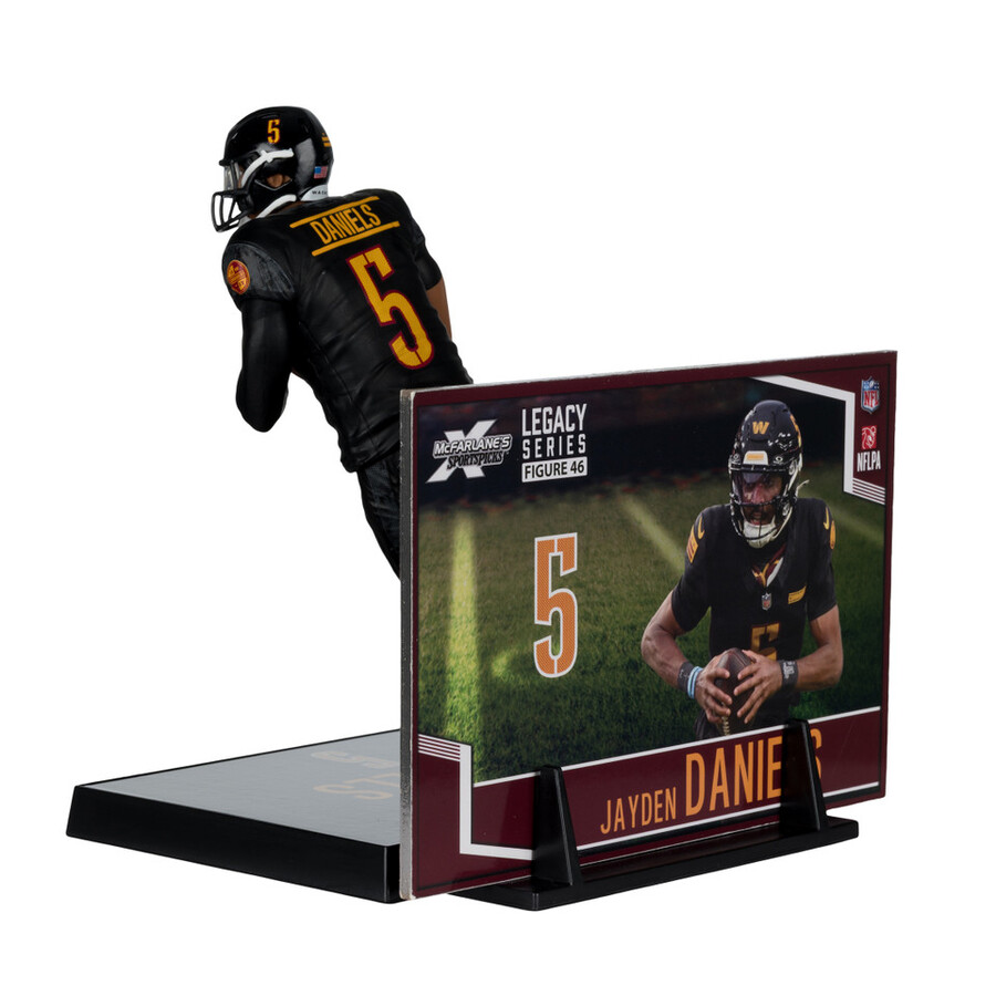 jayden daniels avec uniforme noir alternatif washington commanders boîte scellée dusine nfl 6