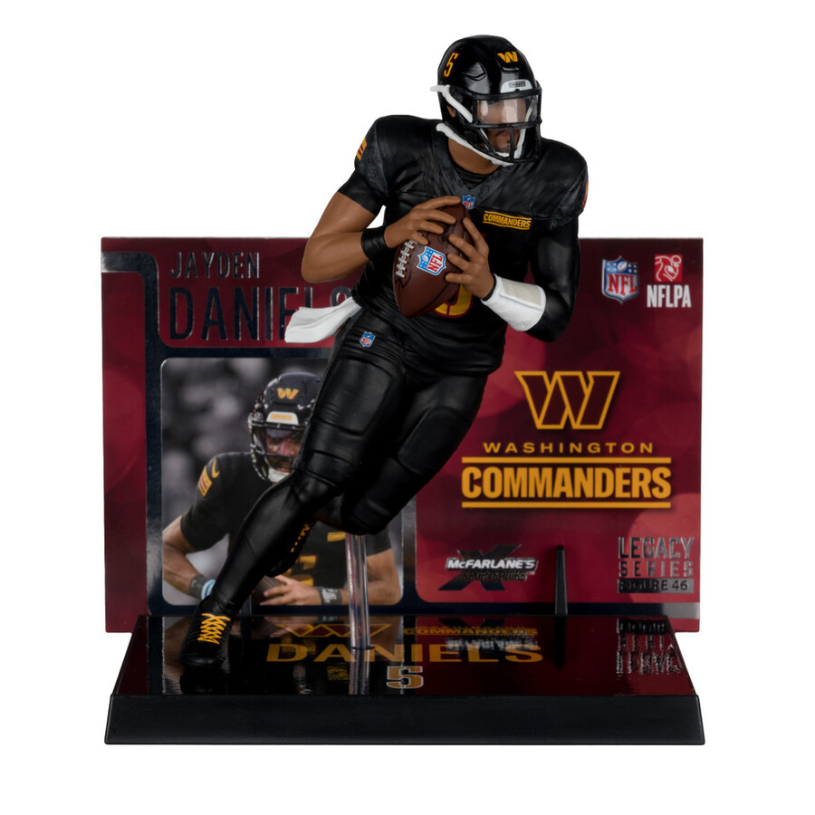 jayden daniels avec uniforme noir alternatif washington commanders boîte scellée dusine nfl 6