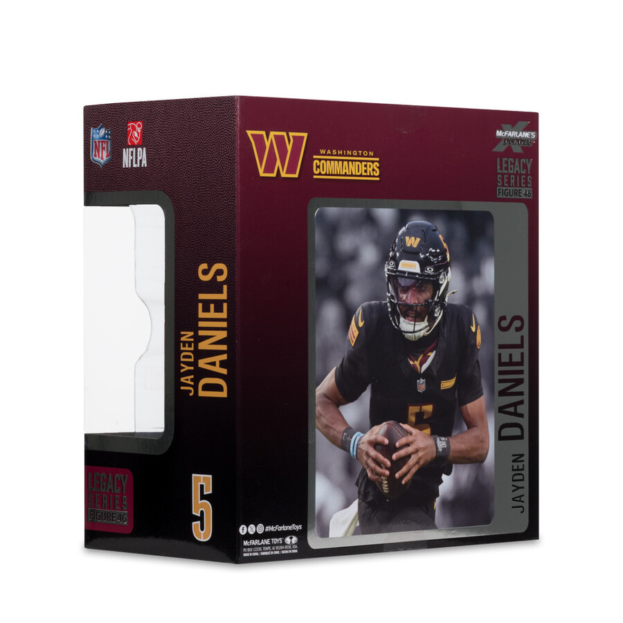 jayden daniels avec uniforme noir alternatif washington commanders boîte scellée dusine nfl 6