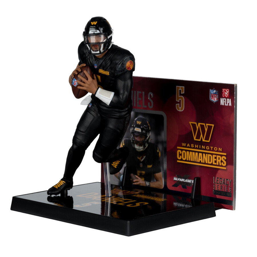 figurine nfl 7 pouces de jayden daniels avec uniforme noir alternatif washington commanders - mcfarlanes sportspicks