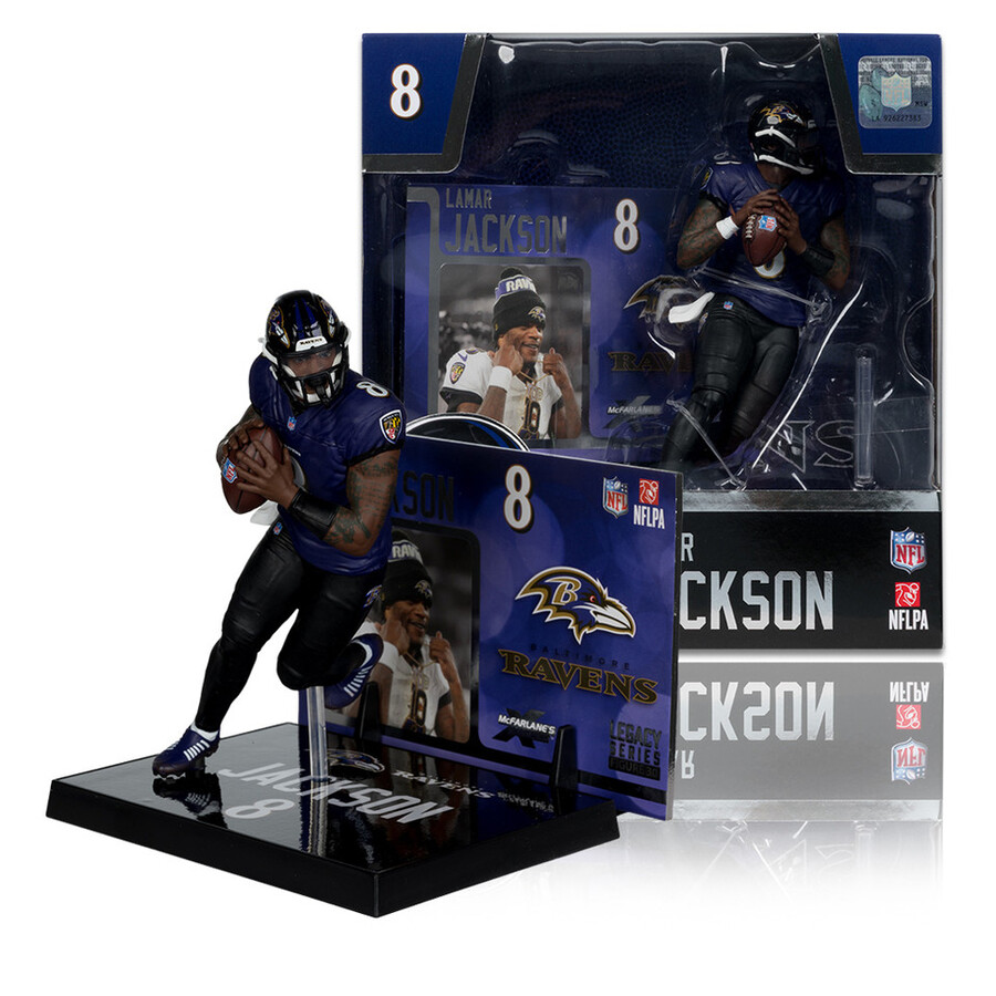figurine lamar jackson avec maillot alternatif baltimore ravens nfl 7 pouces - mcfarlanes sportspicks