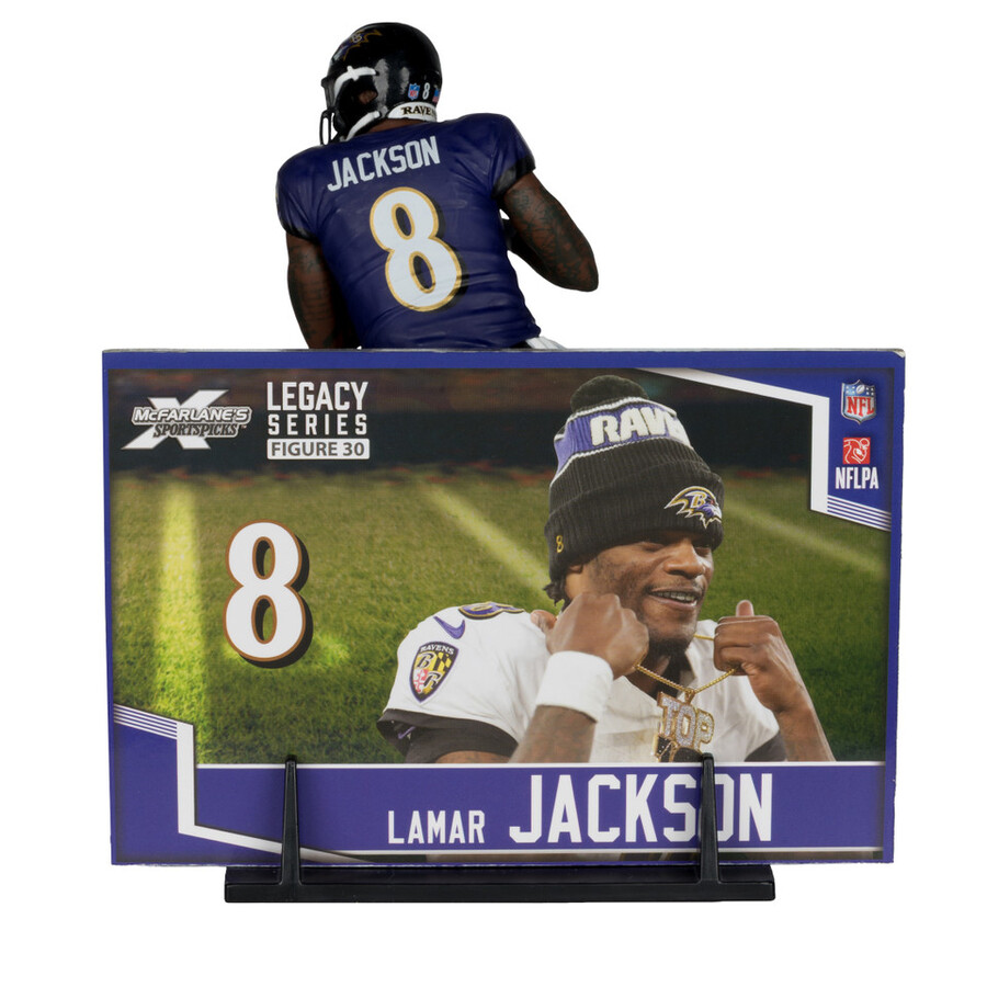 figurine lamar jackson avec maillot alternatif baltimore ravens nfl 7 pouces - mcfarlanes sportspicks