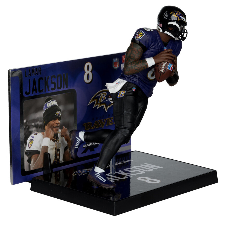 figurine lamar jackson avec maillot alternatif baltimore ravens nfl 7 pouces - mcfarlanes sportspicks
