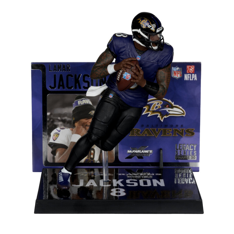 figurine lamar jackson avec maillot alternatif baltimore ravens nfl 7 pouces - mcfarlanes sportspicks