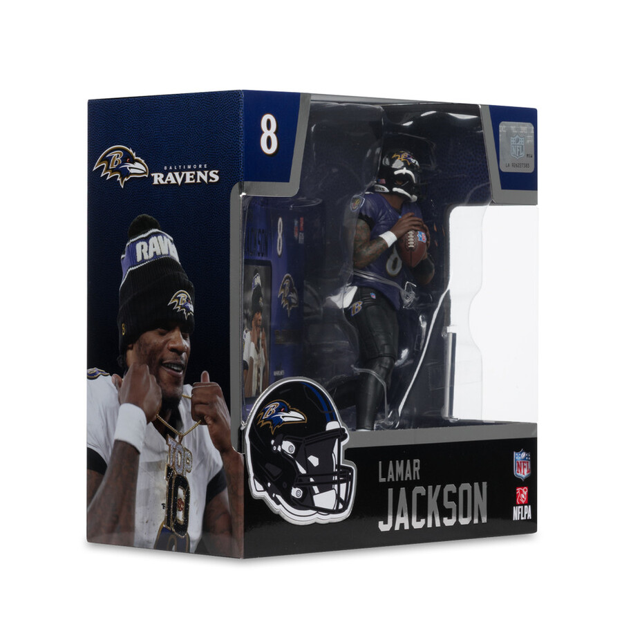 figurine lamar jackson avec maillot alternatif baltimore ravens nfl 7 pouces - mcfarlanes sportspicks