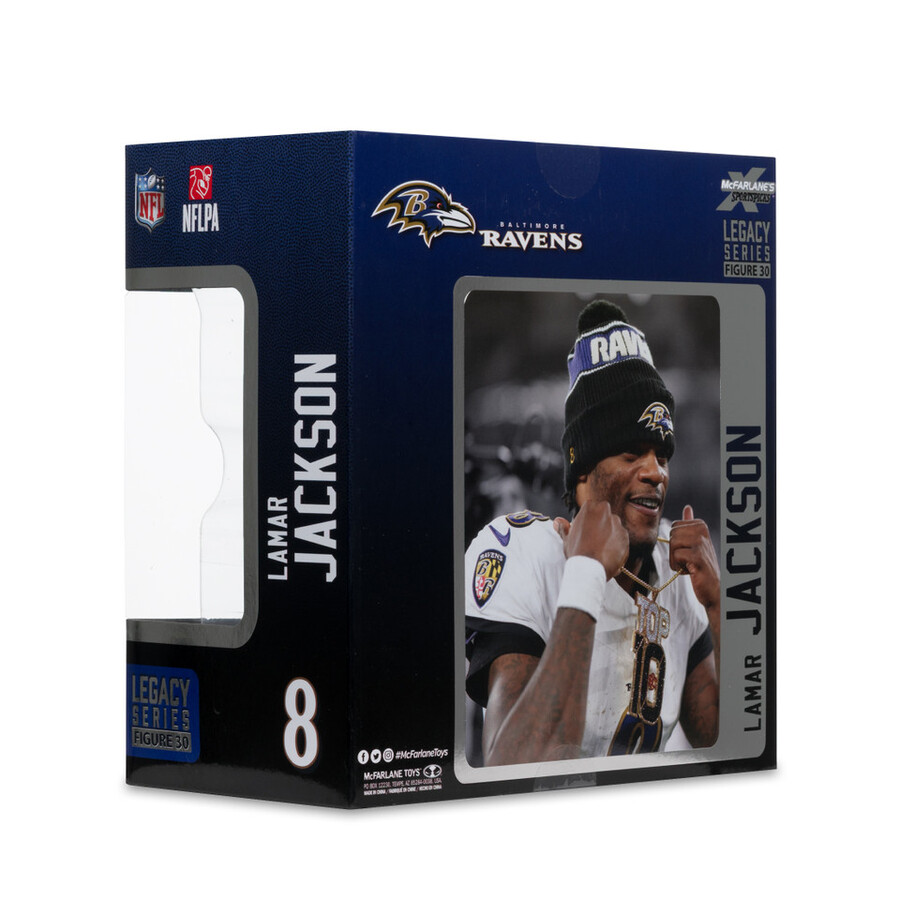 figurine lamar jackson avec maillot alternatif baltimore ravens nfl 7 pouces - mcfarlanes sportspicks