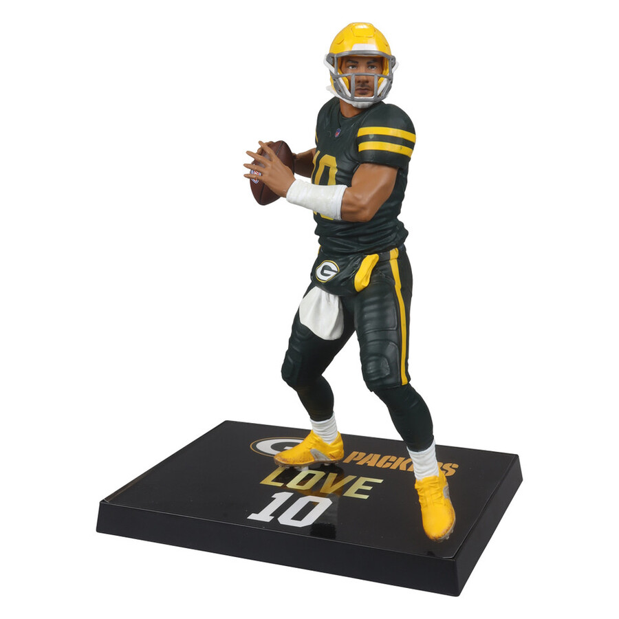 figurine jordan love avec maillot classique green bay packers gold label nfl 7 mcfarlanes sportspicks