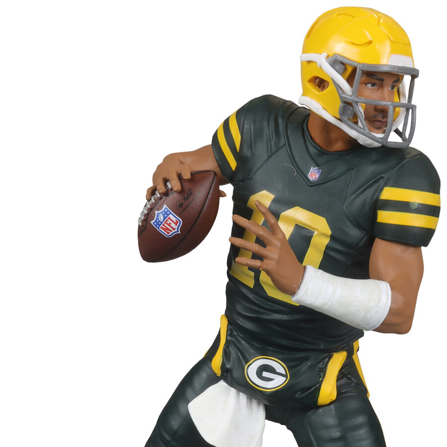 figurine jordan love avec maillot classique green bay packers gold label nfl 7 mcfarlanes sportspicks