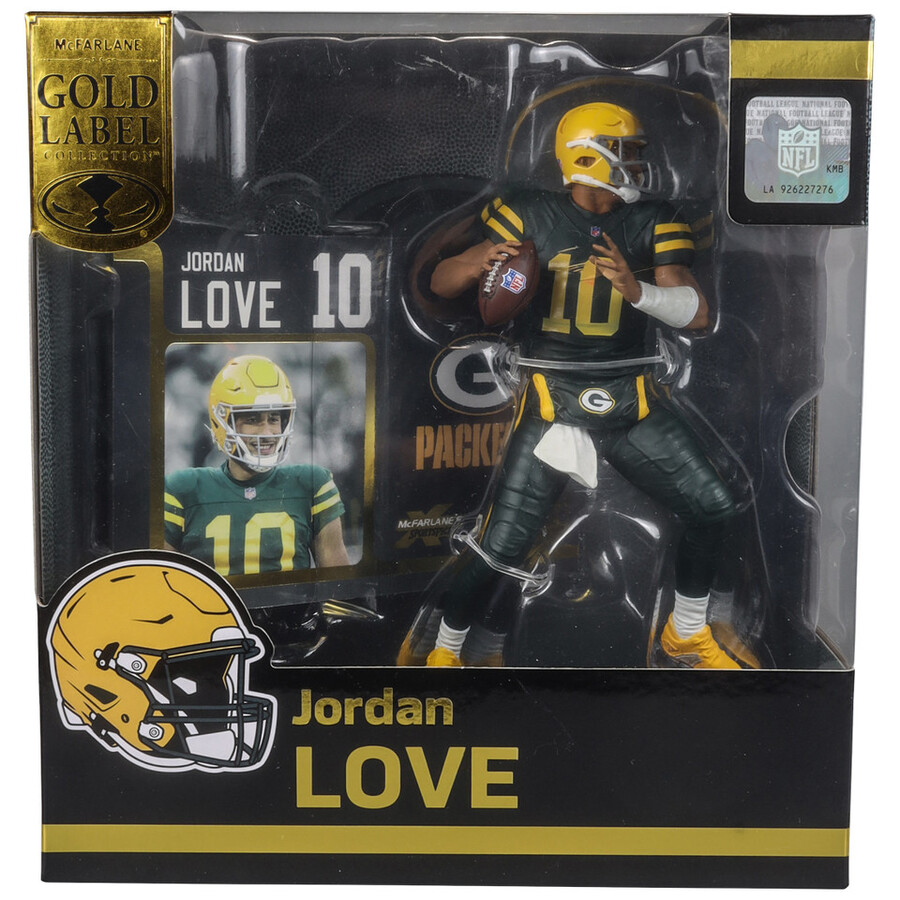 figurine jordan love avec maillot classique green bay packers gold label nfl 7 mcfarlanes sportspicks
