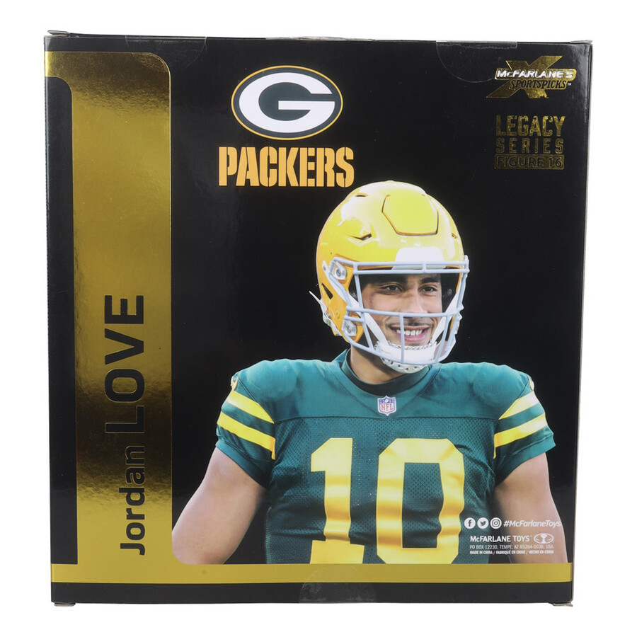 figurine jordan love avec maillot classique green bay packers gold label nfl 7 mcfarlanes sportspicks