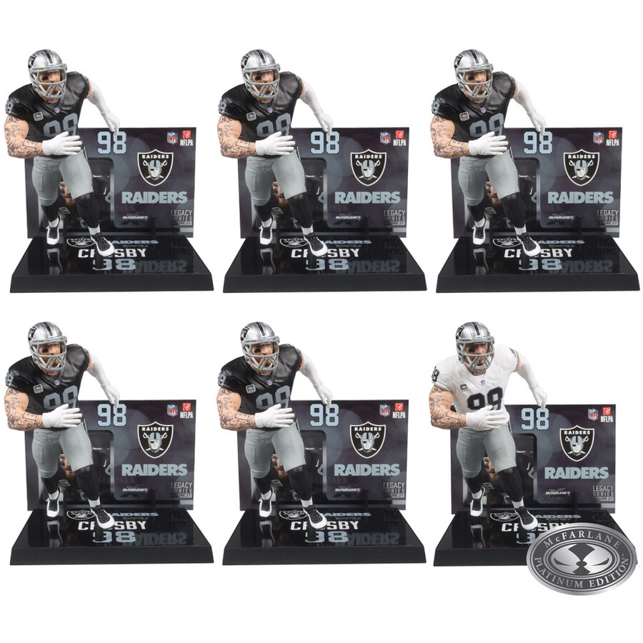 maxx crosby las vegas raiders nfl boîte scellée dusine 6 avec chase
