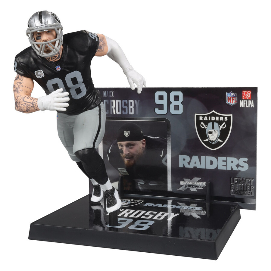figurine maxx crosby las vegas raiders nfl 7 pouces - sélection sportive mcfarlane