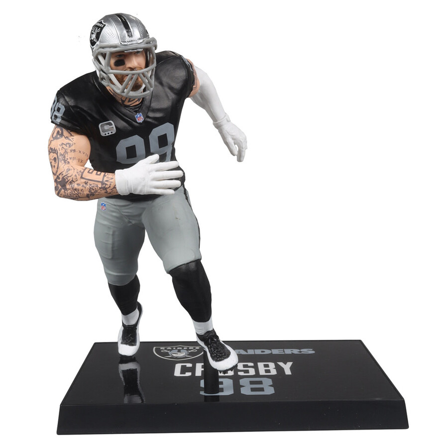 figurine maxx crosby las vegas raiders nfl 7 pouces - sélection sportive mcfarlane