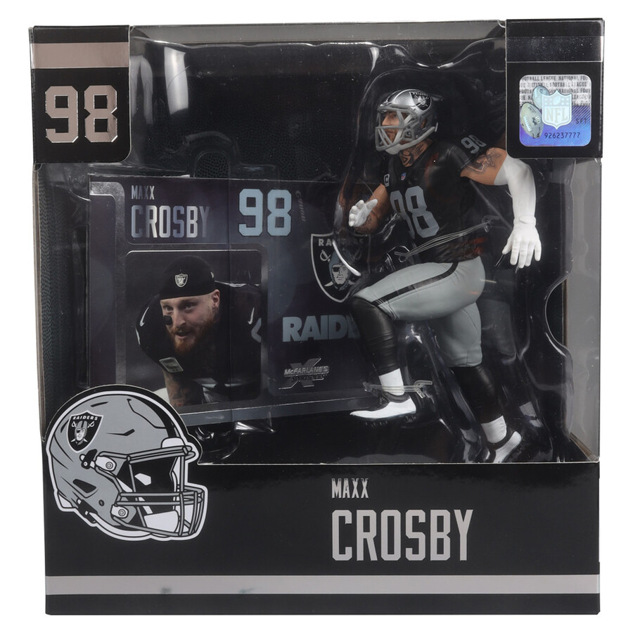 figurine maxx crosby las vegas raiders nfl 7 pouces - sélection sportive mcfarlane