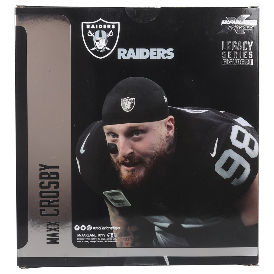 figurine maxx crosby las vegas raiders nfl 7 pouces - sélection sportive mcfarlane