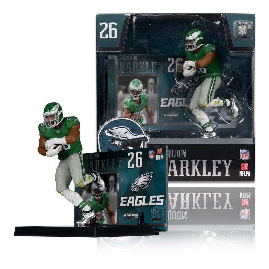 saquon barkley avec uniforme classique - vert kelly philadelphia eagles boîte scellée dusine nfl 6