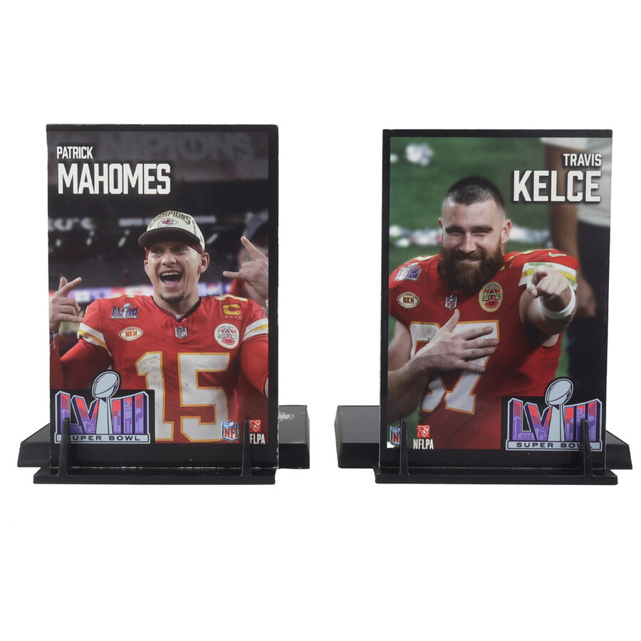 figurines nfl travis kelce et patrick mahomes super bowl lviii kansas city chiefs - pack de 2 18 cm - mcfarlanes sportspicks