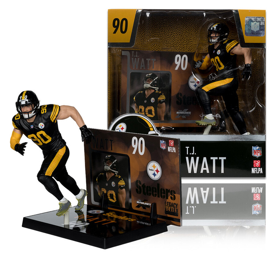 figurine tj watt en tenue color rush pittsburgh steelers nfl 7 pouces - mcfarlanes sportspicks
