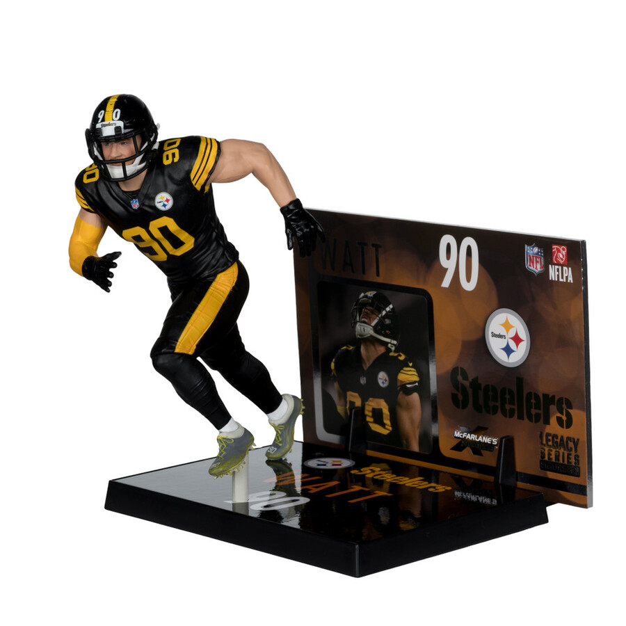figurine tj watt en tenue color rush pittsburgh steelers nfl 7 pouces - mcfarlanes sportspicks