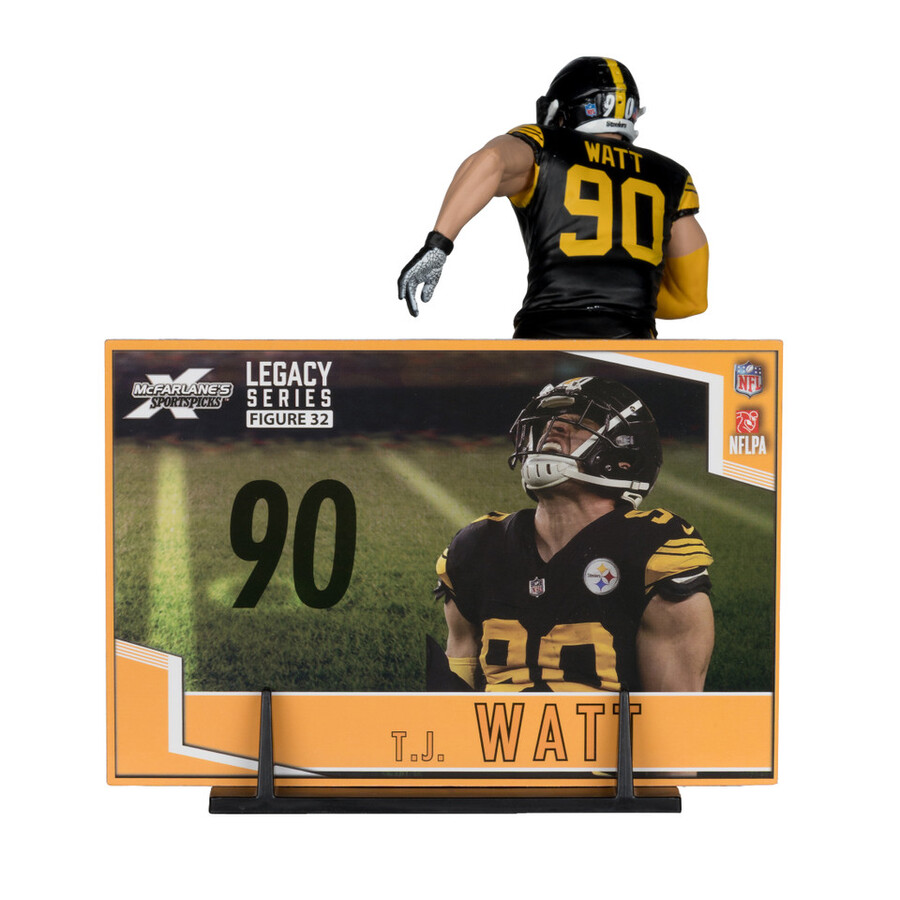 figurine tj watt en tenue color rush pittsburgh steelers nfl 7 pouces - mcfarlanes sportspicks