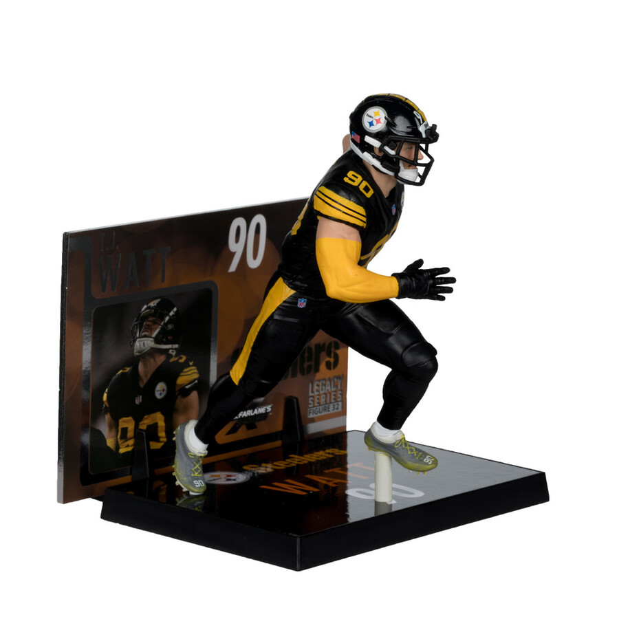 figurine tj watt en tenue color rush pittsburgh steelers nfl 7 pouces - mcfarlanes sportspicks