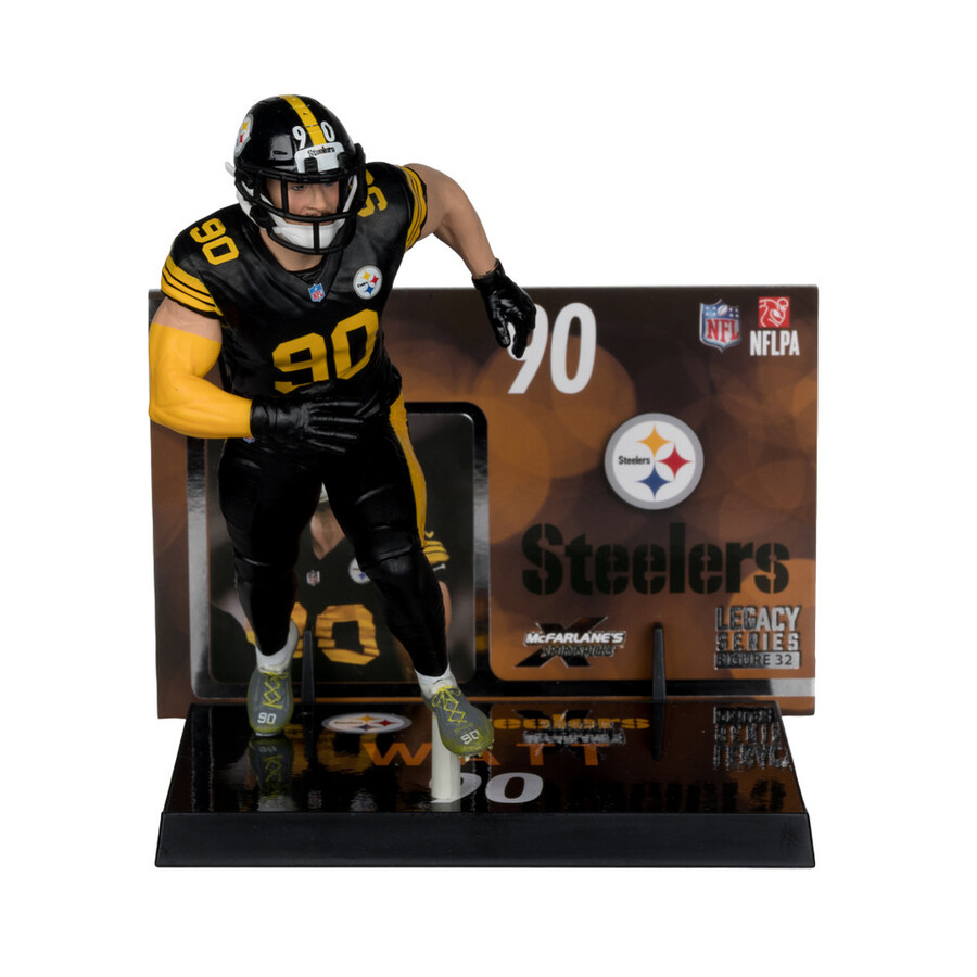 figurine tj watt en tenue color rush pittsburgh steelers nfl 7 pouces - mcfarlanes sportspicks